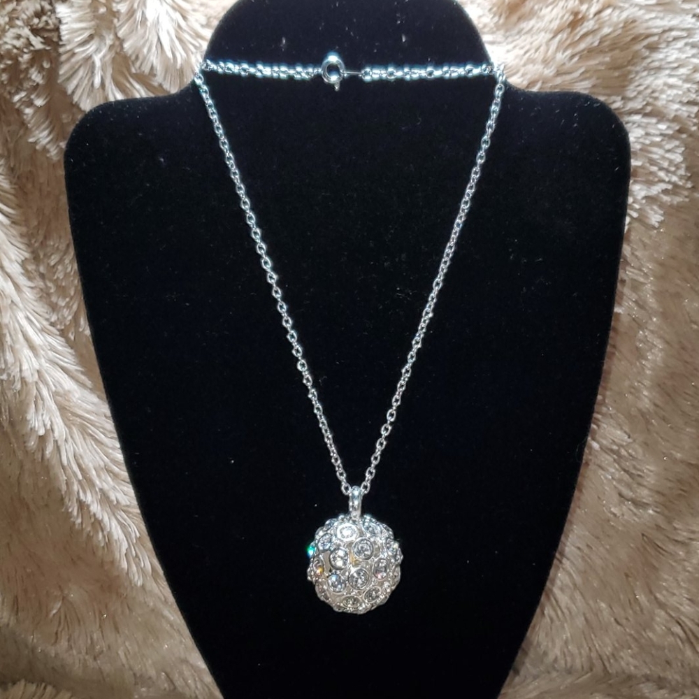 Disco Ball Rhinestone Necklace